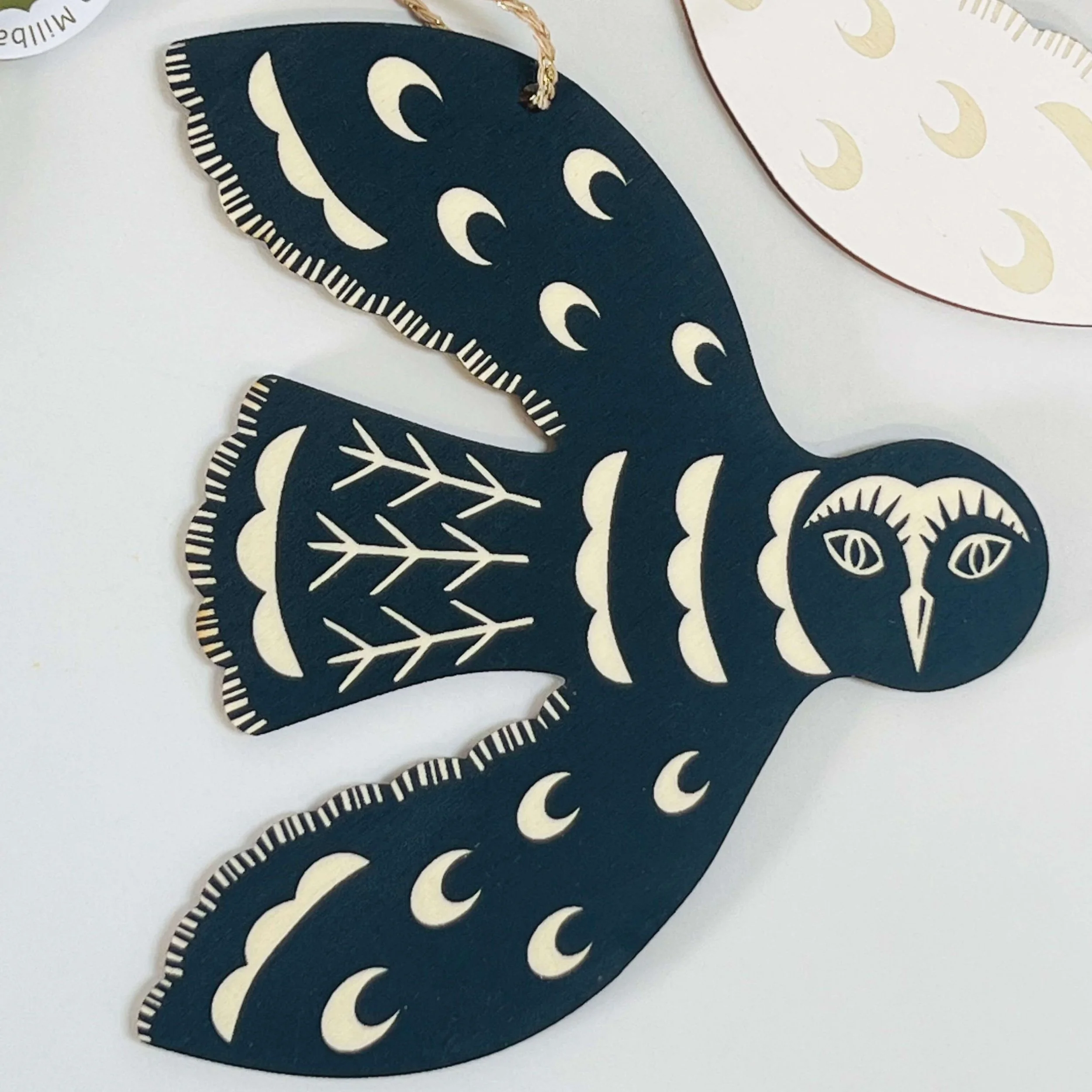 Plywood Hanging Owl Decorations ~ Kate Millbank — Latitude 50 Living